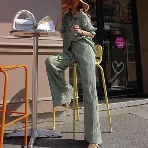 Storets Maria Oversized Plisse Shirt NWT